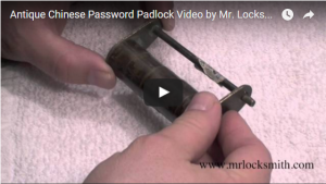 Antique Chinese Password Padlock Video